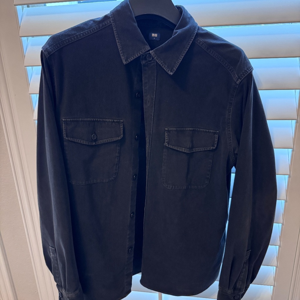 Uniqlo Stretch Denim Shirt - Black L